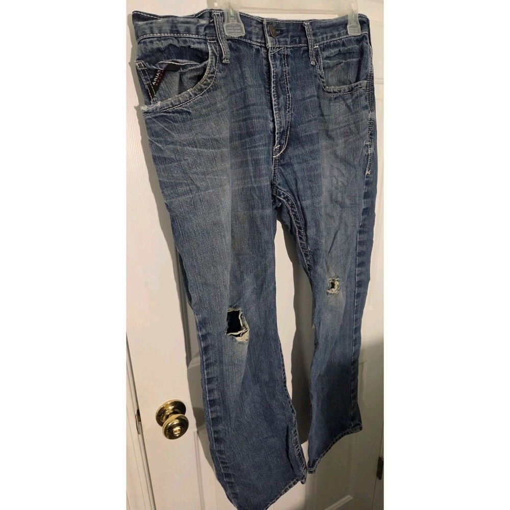 Men Clothing M4 Relaxed Fit Jeans Rebar Relaxed Dura Stretch Boot 36x32 Destress